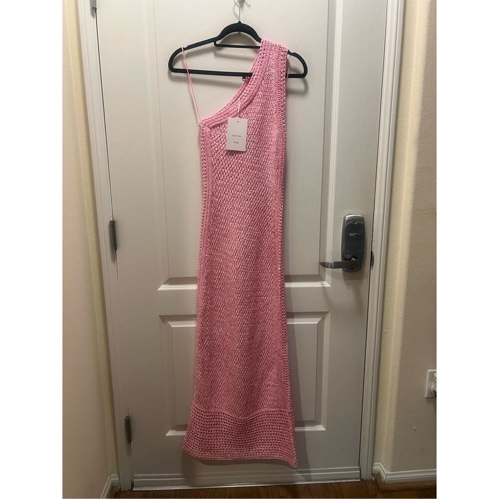 Significant Other Una Midi Dress Fuchsia Pink Crochet Dress beach Size 4 NWT$350 - Picture 6 of 7